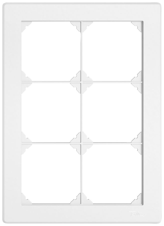 UP-Abdeckrahmen EDIZIO.liv SNAPFIX® 3×2/2×3 156×216mm ws