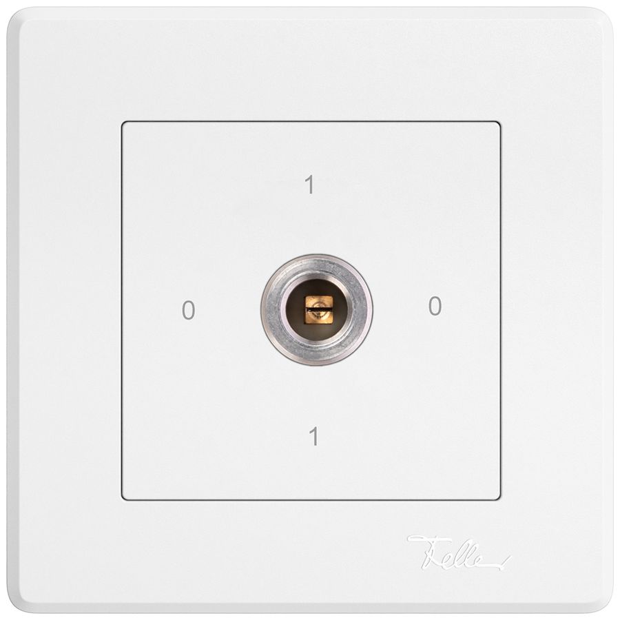 UP-Schlüsselschalter EDIZIO.liv 1P Vierkant/Schlitz 20A 690V 0-1-0-1 ws