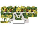 Borne de terre joignable WAGO TOPJOB S 1.5mm² Push-in 5×1 TH35 vert-jaune