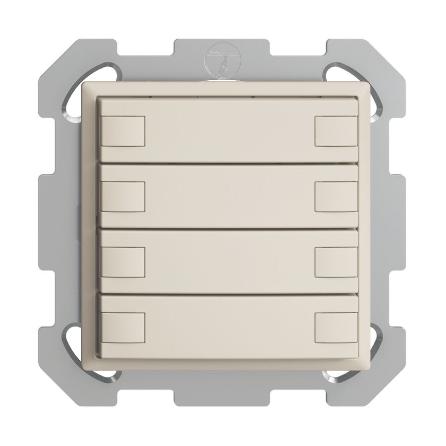 UP-KNX-Taster RGB EDUE, 250mW, o.LED, 4×Taste, 2×Tastenbelegung, crema