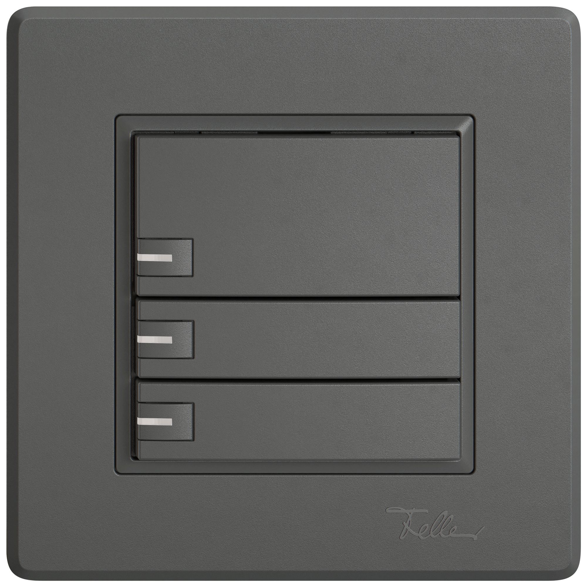 Poussoir universel ENC EDIZIO.liv UNI SNAPFIX® 5…48V a.LED bleu 3× comm.1T grf