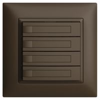 UP-KNX-Taster RGB EDUE FMI, 250mW, o.LED, m.Papier, 4×Taste, 1×Tastenb., cof