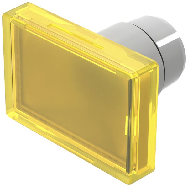 Capot à poussoir EAO 22 plat jaune