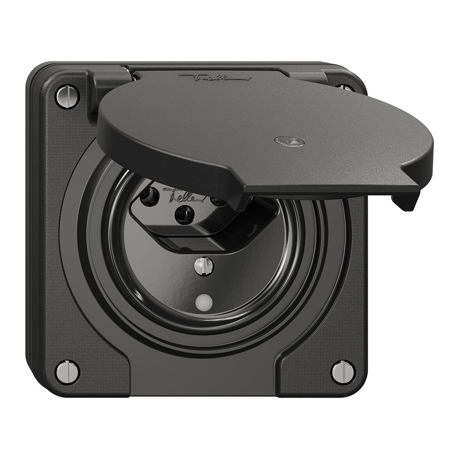 NUP-Steckdose NEVO, 1×T13, IP21, m.LED, schwarz