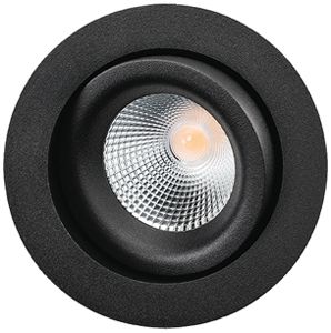 Downlight LED SG Junistar Lux 8W 580lm 927 IP20/IP44 42° DALI Ø94mm nero