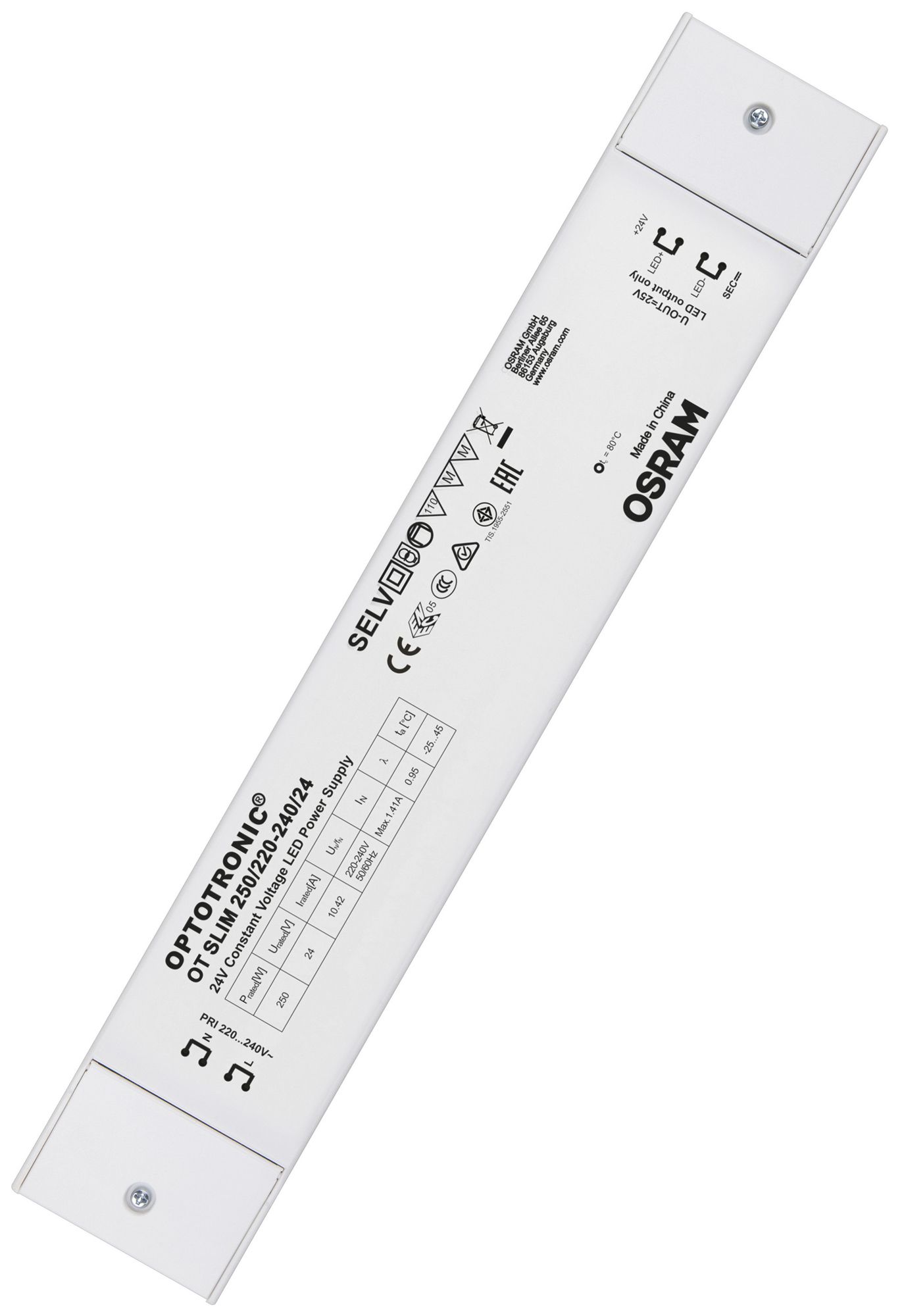 LED-Konverter Osram OT SLIM 24V 250W IP20