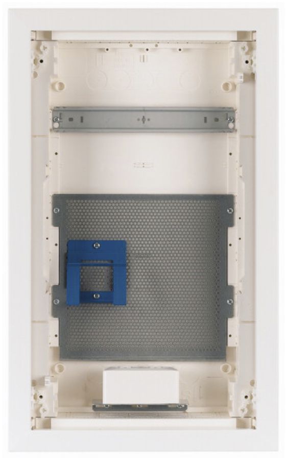 Distributore p.parete cava Eaton multimedia 3-file porta in acciaio bianco