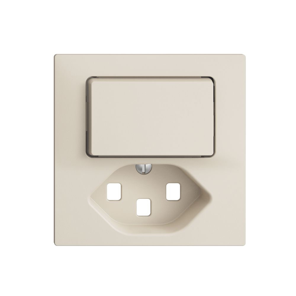 Frontset 60×60mm EDIZIOdue crema, T23, seitlich leuchtend