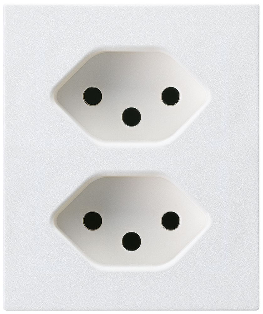 FLF-Steckdose Hager 2×Typ 13 D weiss