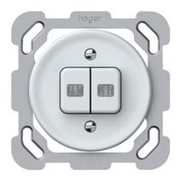 UP-Leuchtdruckschalter origin Sch 1 (3+3) 2×LED 77×77mm weiss