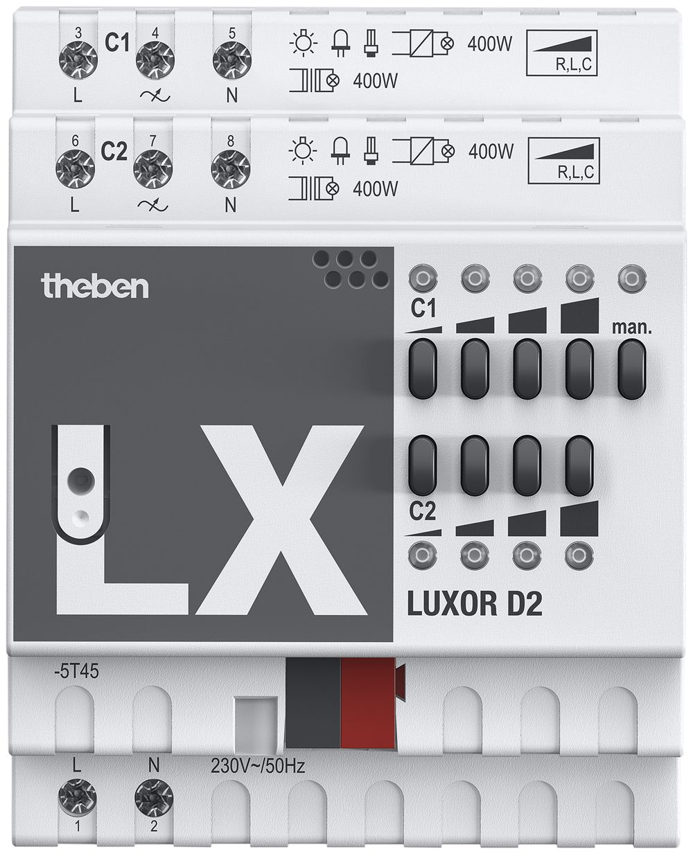 REG-Dimmaktor KNX Theben LUXORliving 2-Kanal