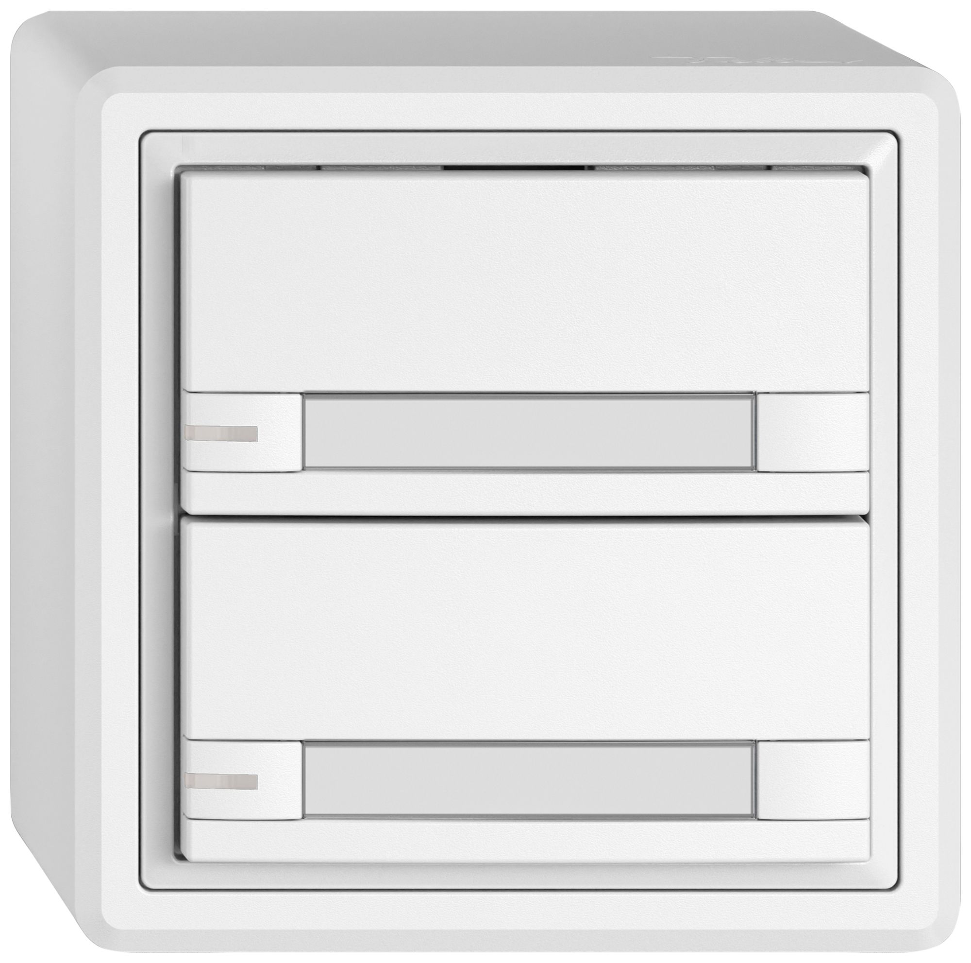 AP-KNX-Taster RGB EDIZIO.liv SNAPFIX® Temperaturfüh.RGB-LED Pap.2×T 2-Tbed.ws