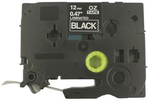 Cassetta nastro compatibile con OZE-335, 12mm×8m, nero/bianco