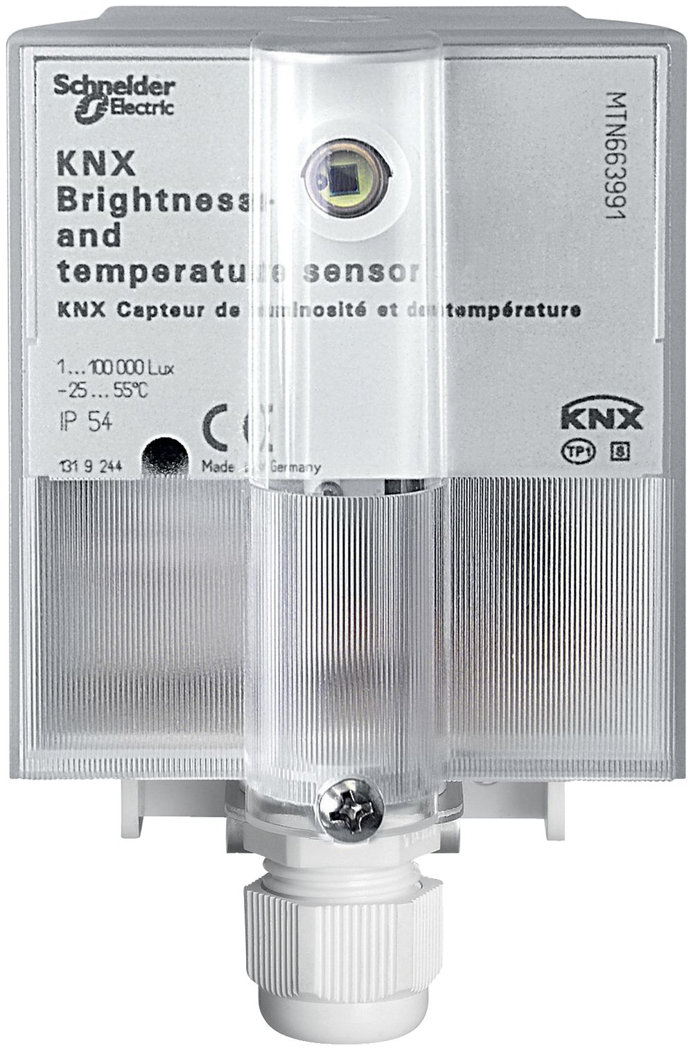 Capteur luminosité/température AP KNX SE, MTN663991