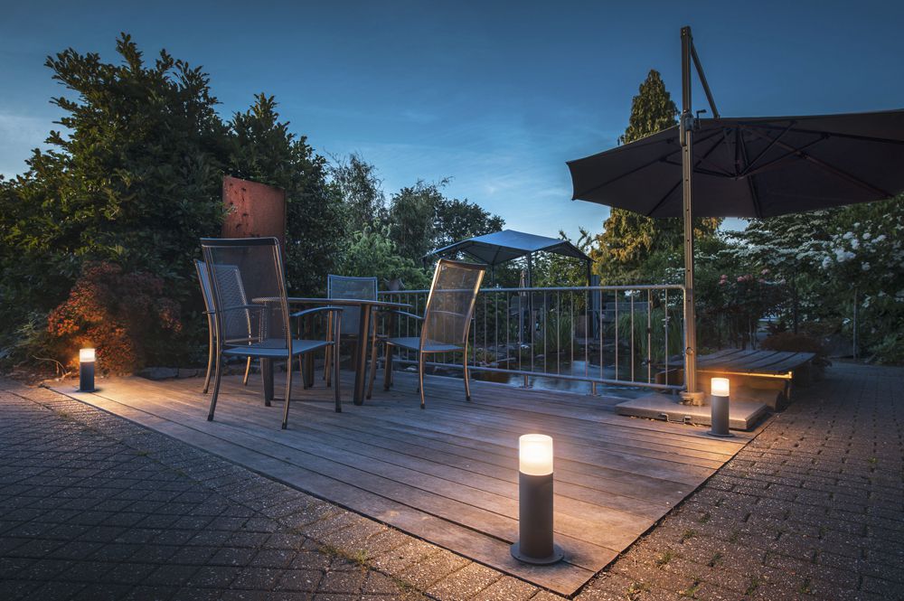 Pollerleuchte SLV GRAFIT round E27 30 11W 300mm IP44 Aluminium anthrazit