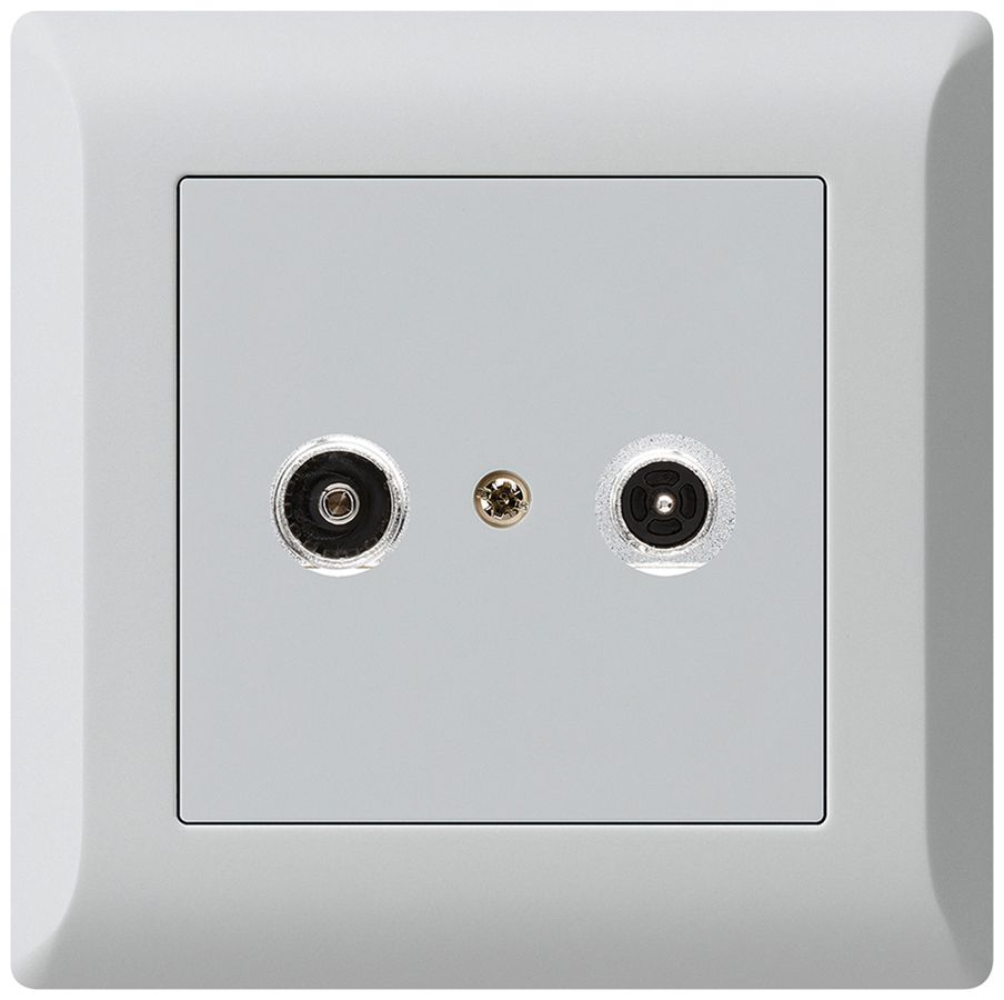 UP-Antennendose kallysto.line R/TV 10.5dB 2GHz hellgrau