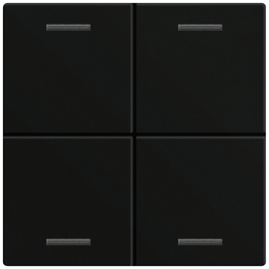 Wippe MDT BE-TAL60W416.01 1T/4B f.Sensortasten schwarz matt "neutral"
