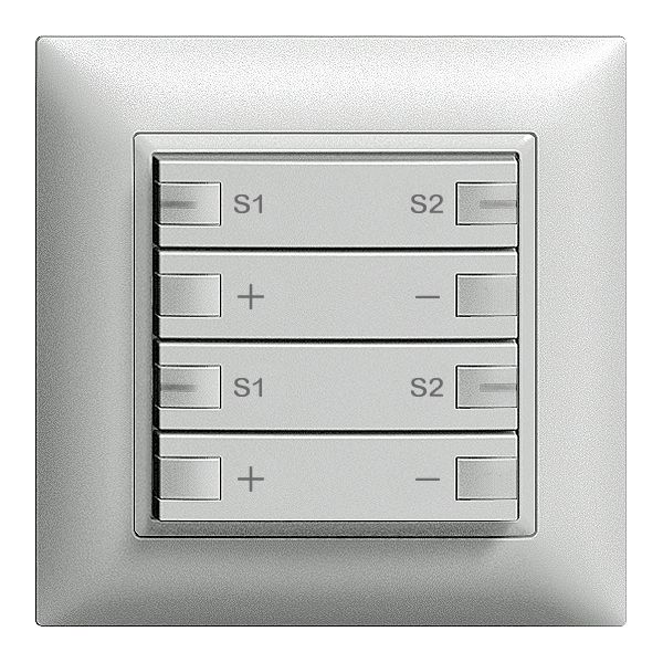 Frontset 2×Dimmer Szene 2K/4T ZEP EDIZIOdue silver