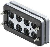 Piastra passacavi AGRO MCE EMV S102 8 fori 6…16mm alluminio nero