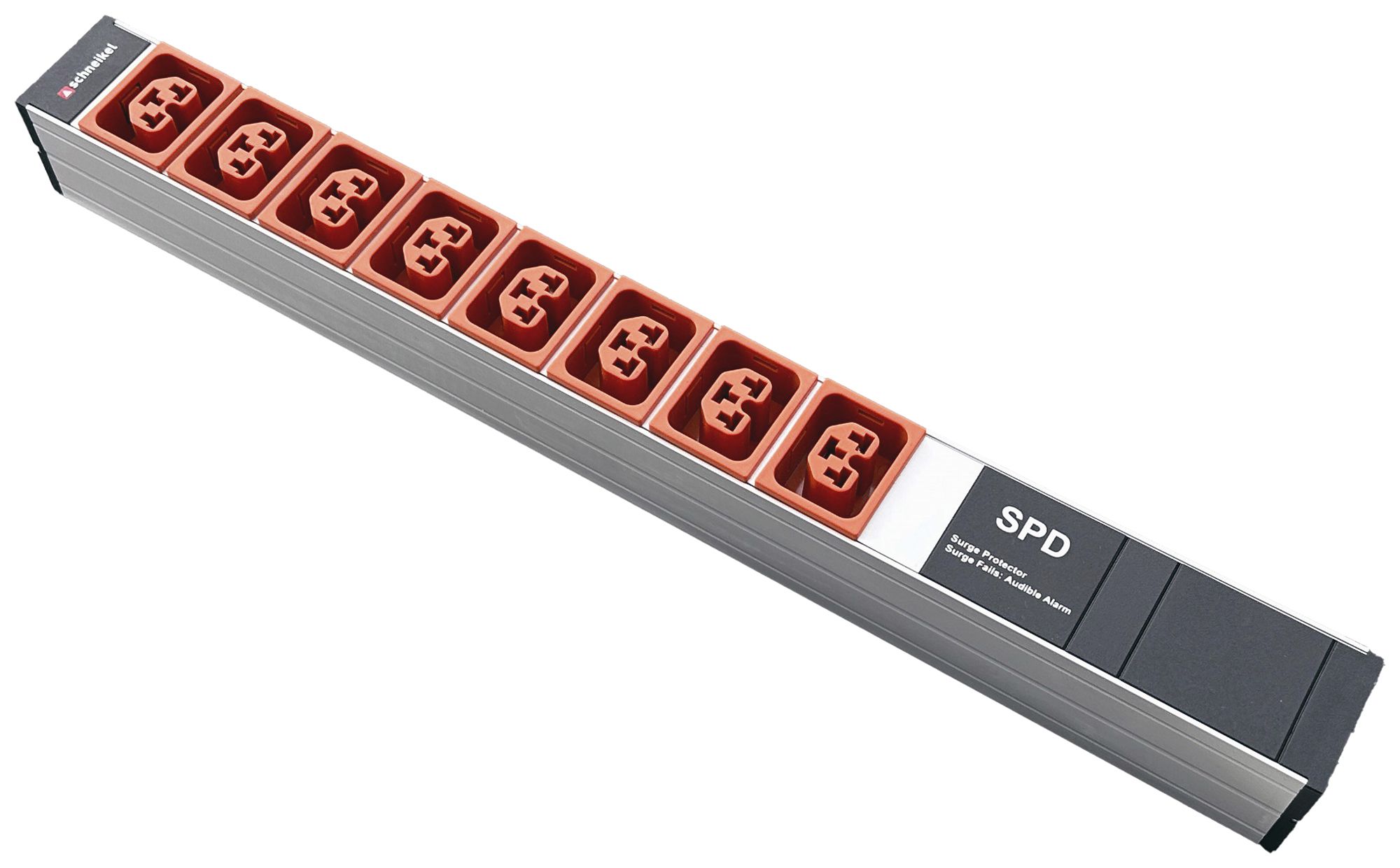 Prise multiple 19" PDU-Line 8×IEXC13/C19 SPD 3m CEE16 1UH orange
