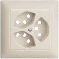 UP-Frontset EDIZIOdue crema 88×88mm 3×T23