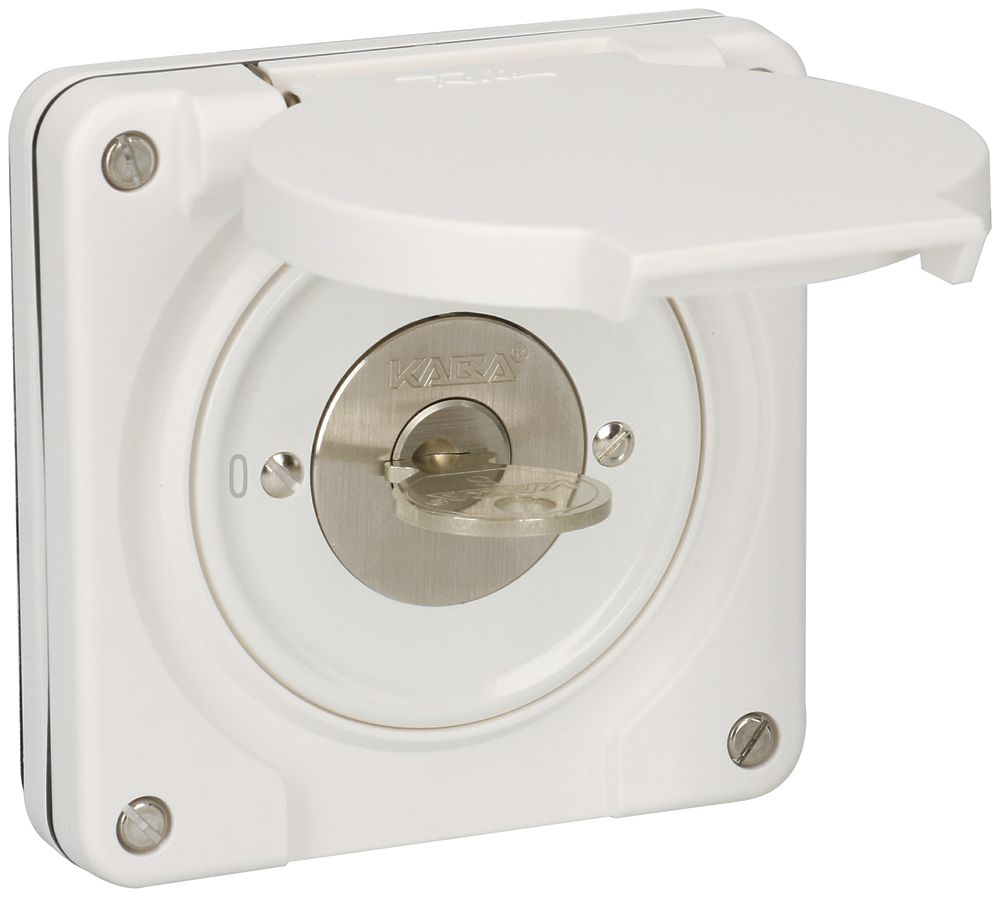 UP-Ausschalter NEVO 3P, IP55, 0-1, Zyl.1007FB, Abz.9…12h, Plan 5000, ws