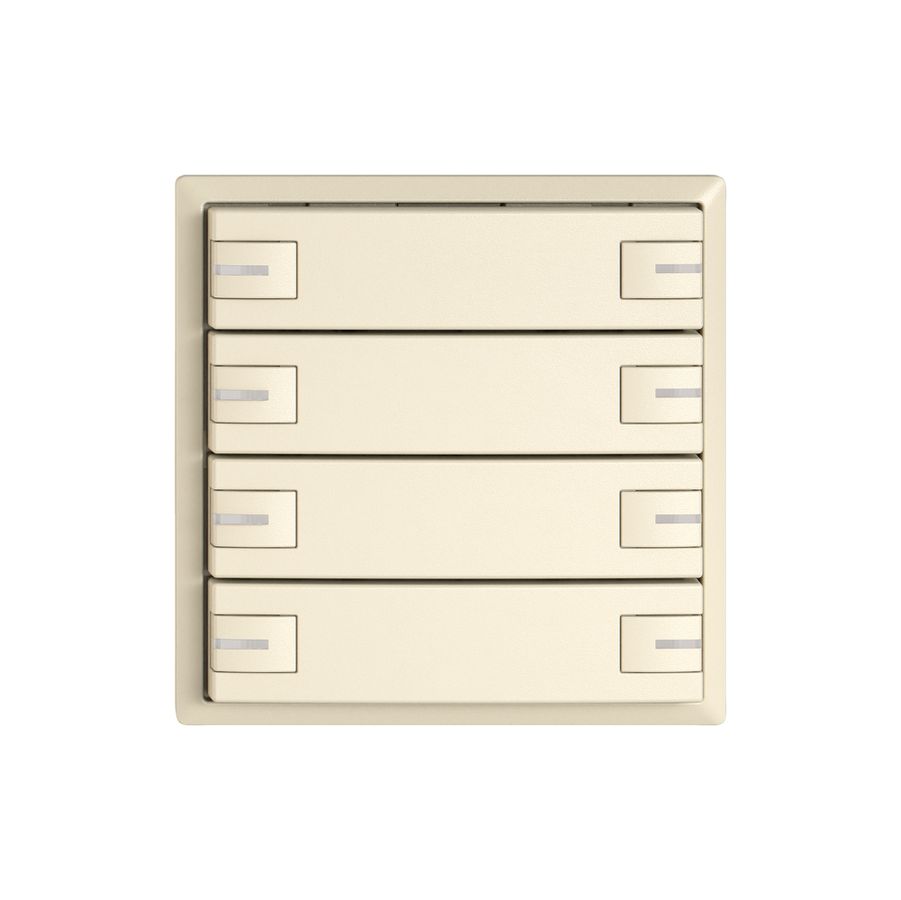 Universaltaster EDIZIO.liv UNI SNAPFIX® m.LED RGB 4× 2-Tbed.cr