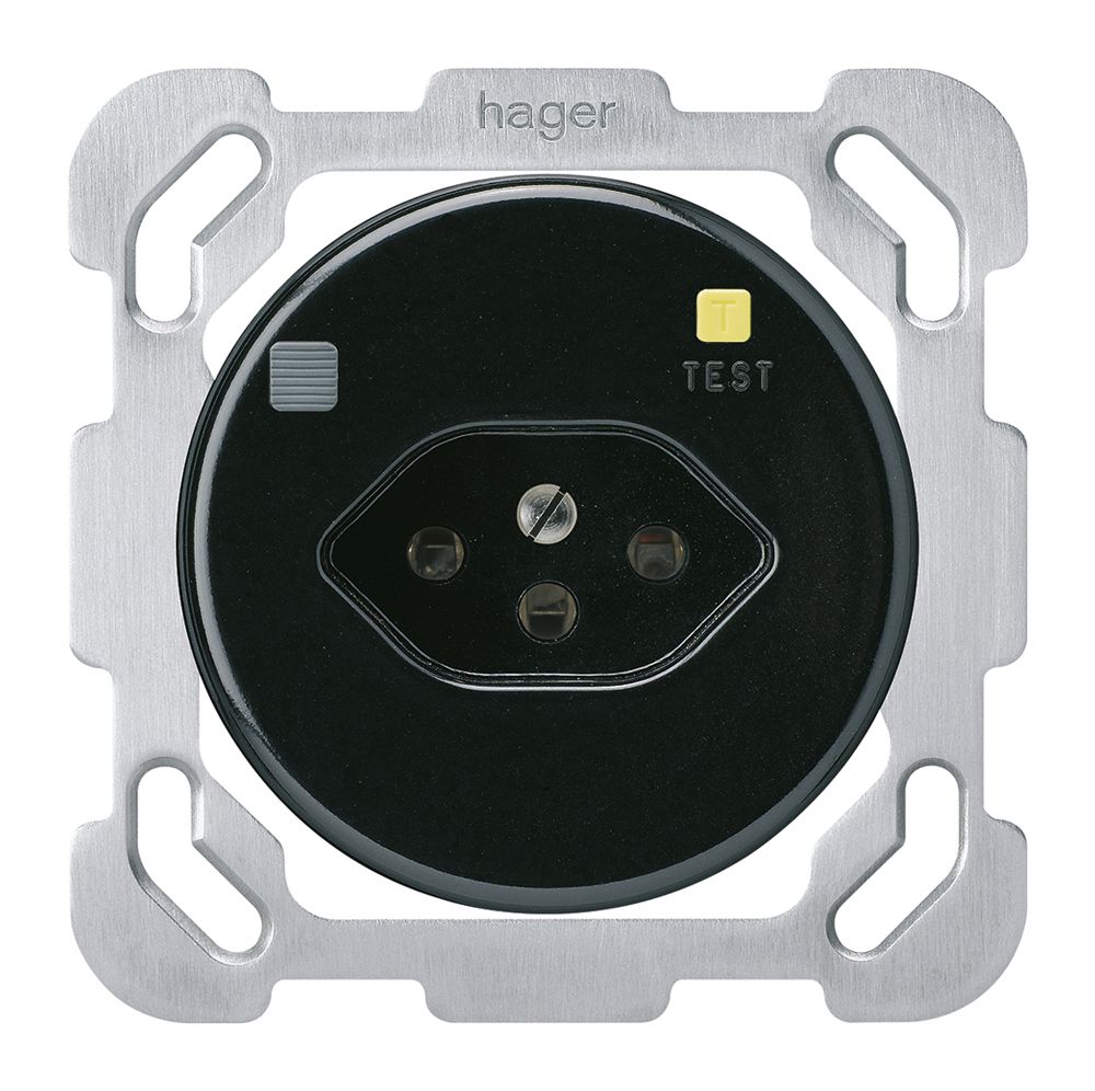 Prise ENC basico B T13 FI 30mA noir