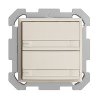 UP-Taster KNX 2-fach EDIZIOdue colore crema RGB mit LED mit Papiereinlage