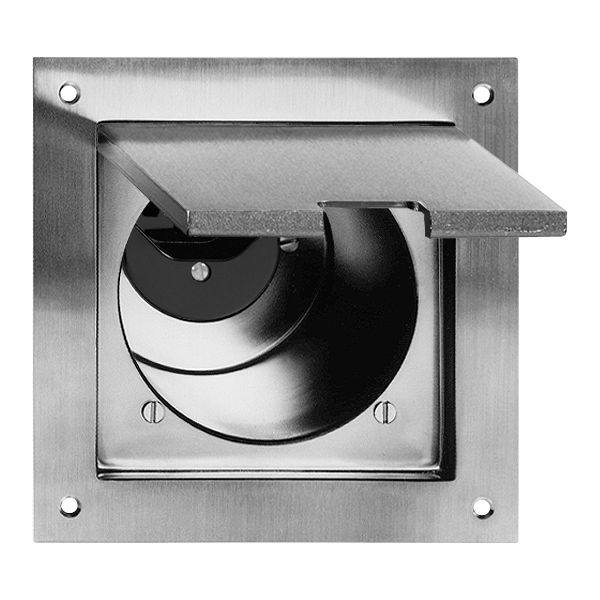 EB-Steckdose T23 Gr.II schwarz/Messing vernickelt