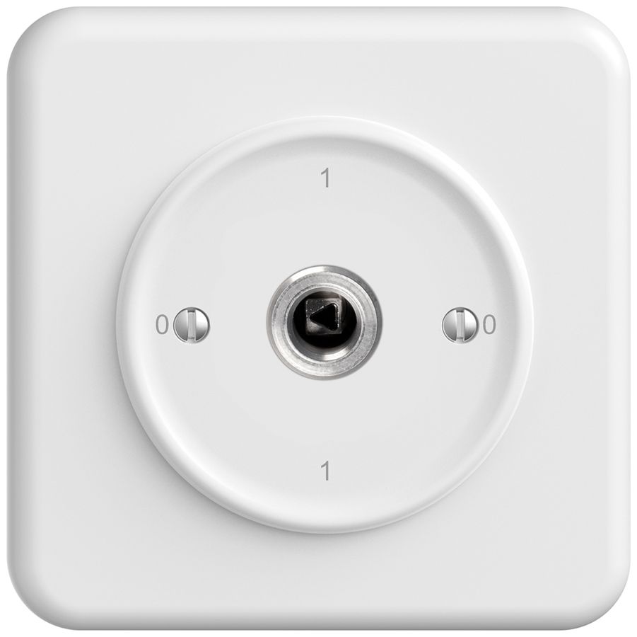 Interrupteur à clé ENC STANDARDdue 1P carré/triangle 20A 690V 0-1-0-1 bc