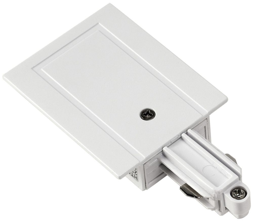 Einspeiser SLV für 1-Phasen EB-Stromschiene, Erde rechts weiss