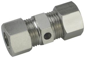 Schraubverbinder Flury PA 71 für Draht Ø8mm, Messing vernickelt, gerade