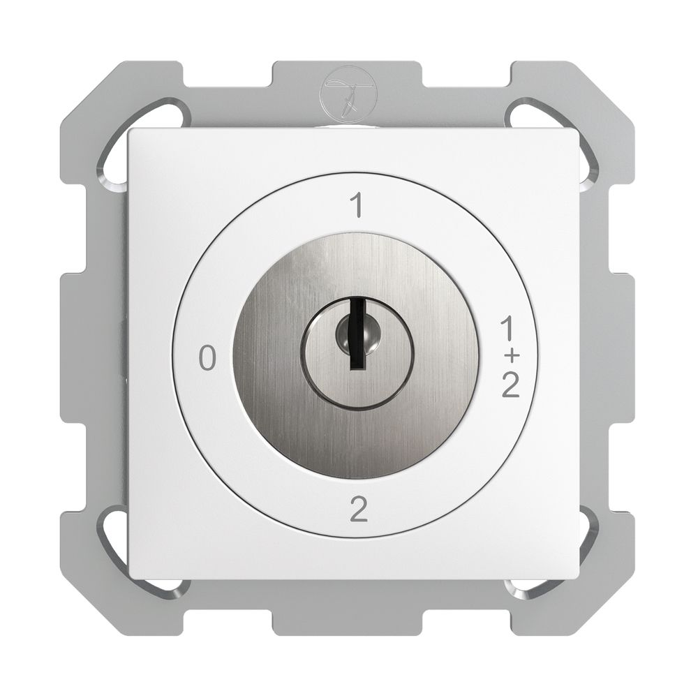 Interrupteur rotatif ENC EDIZIOdue 1/1P blanc, avec serrure de sûreté