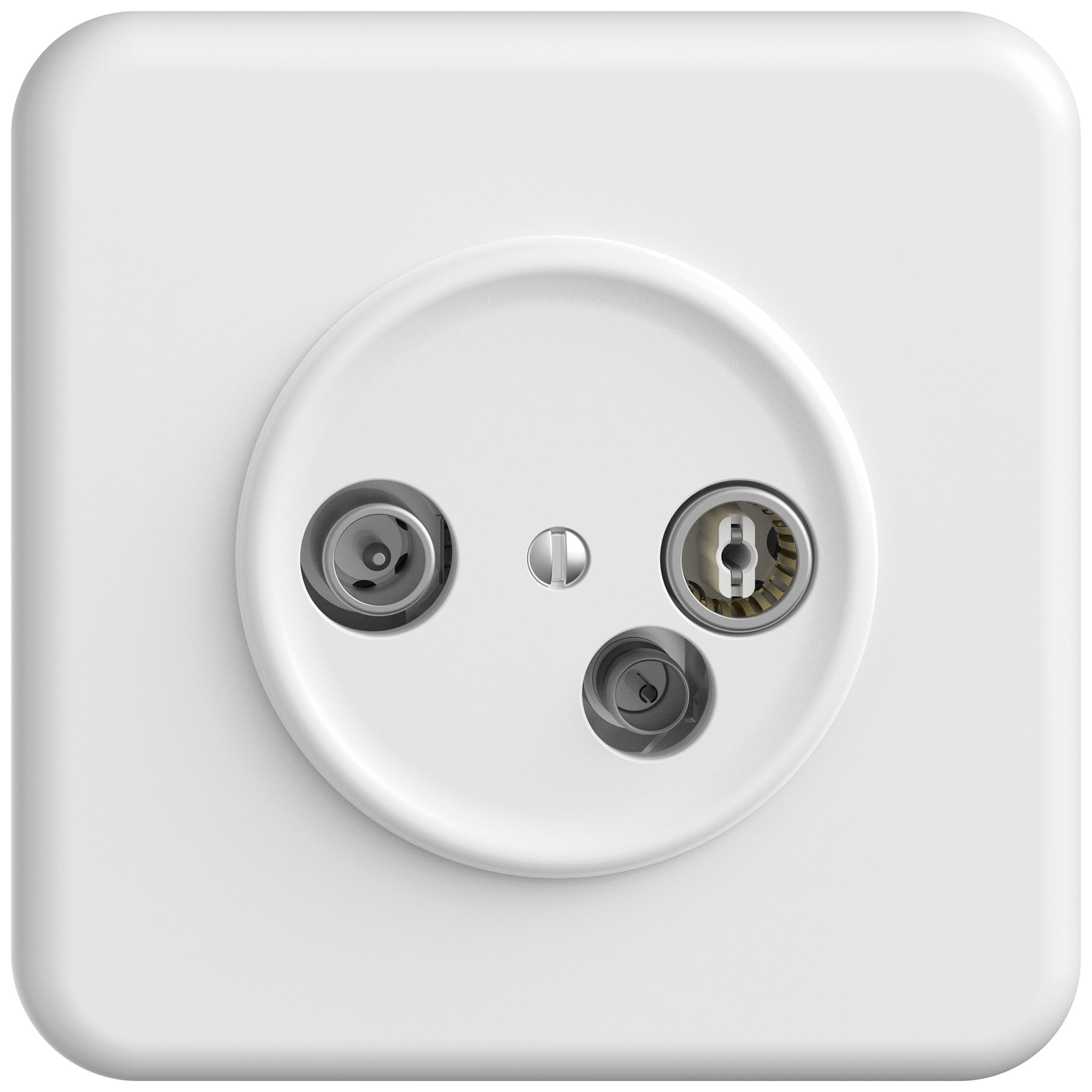 UP-Antennendose TV-R-Daten STANDARDdue SNAPFIX® 19dB ws