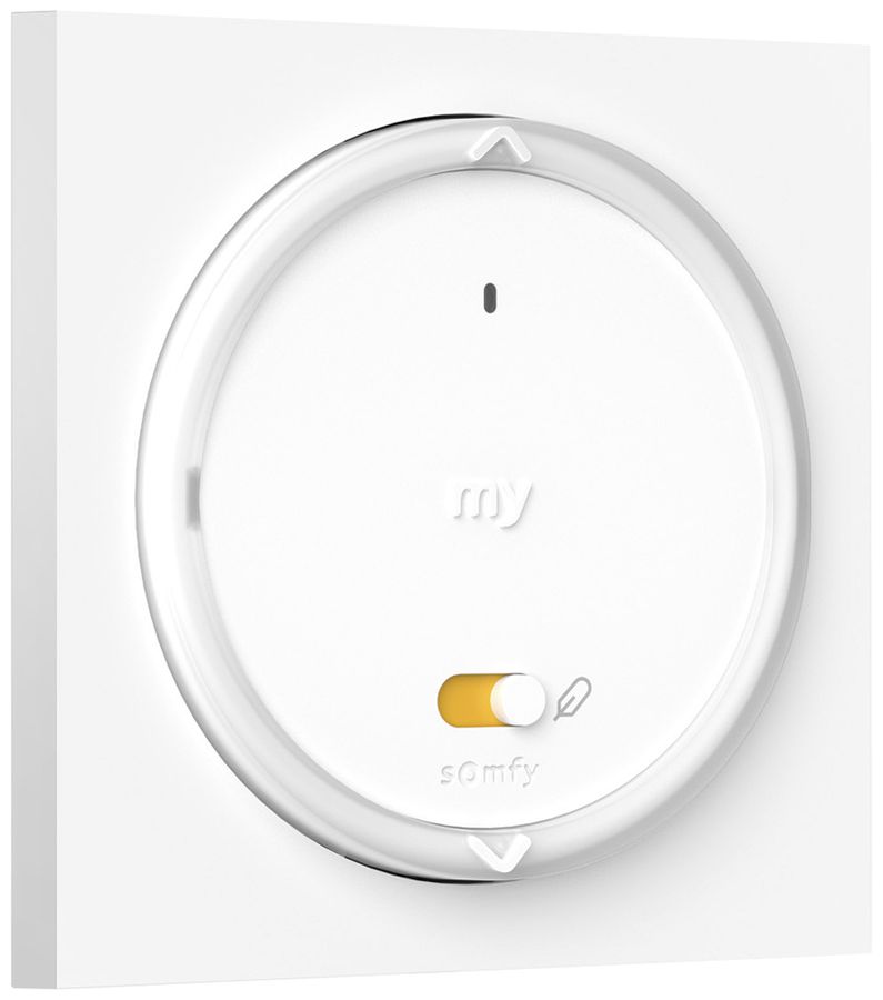 Émetteur mural Somfy Amy 1RS100 io 1-canal avec cadre blanc