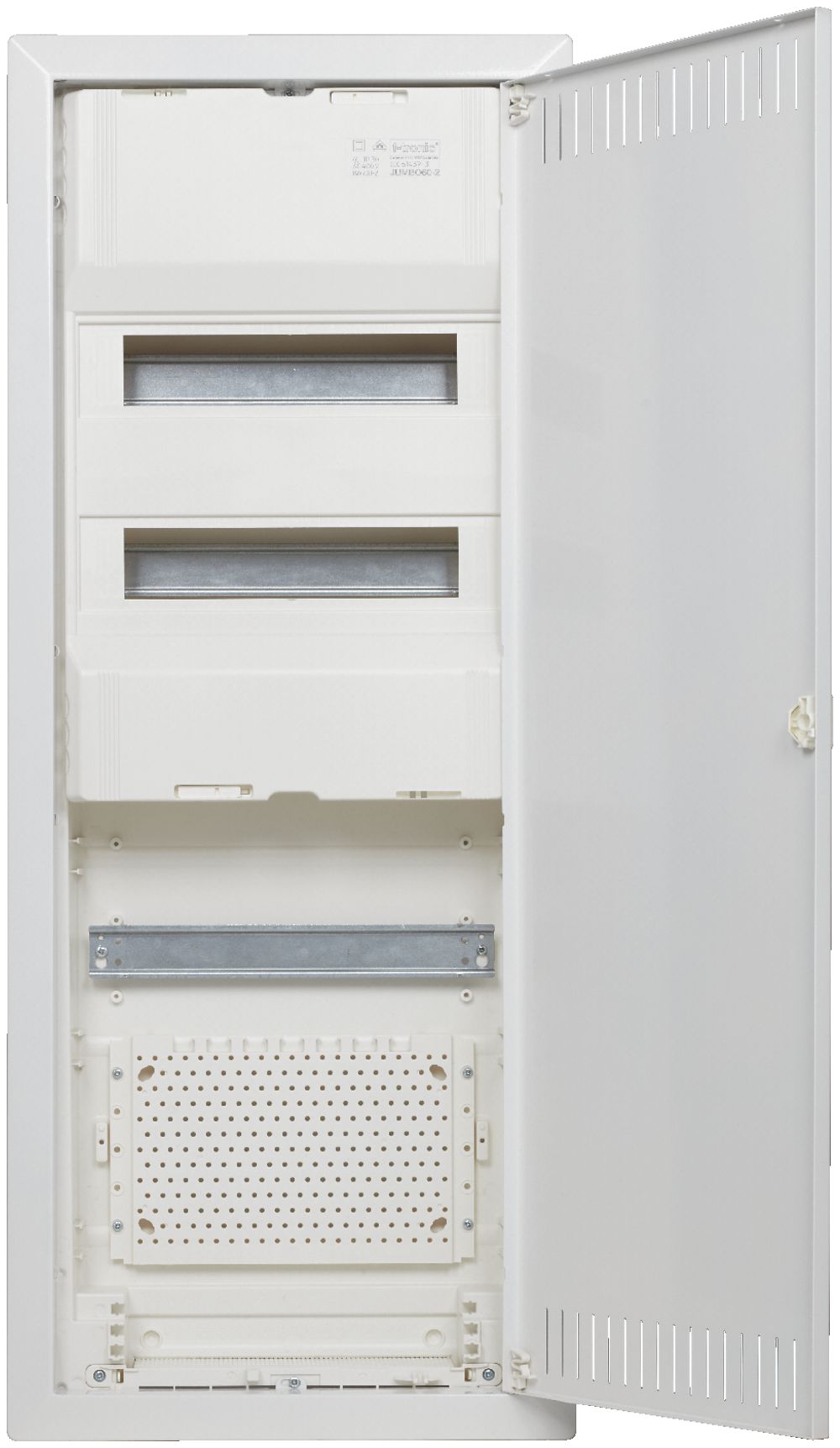 Distributeur combiné ENC JUMBO T3, 5 rangées, 3 rails DIN, 1 plaque perforée