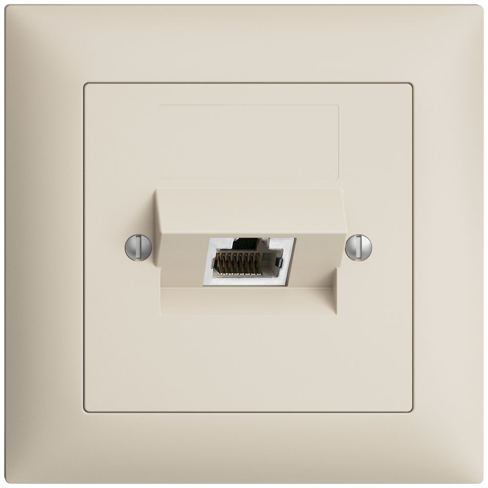 UP-Anschlussdose 1×RJ45/s 4P ITplus EDIZIOdue crema
