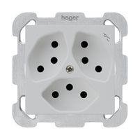 Presa INC kallysto 3×T13 grigio chiaro protezione bambini piastra di fissaggio