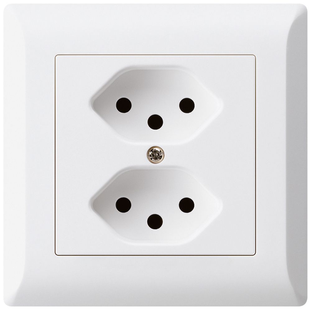UP-Steckdose 2×Typ 13 Hager kallysto.line weiss