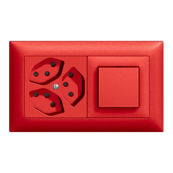 UP-Kombination EDIZIOdue 3×T13+3/1P berry, horizontal