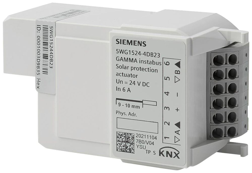 EB-KNX-Sonnenschutzaktor Siemens RL 524D23, 2-Kanal 24VDC 6A
