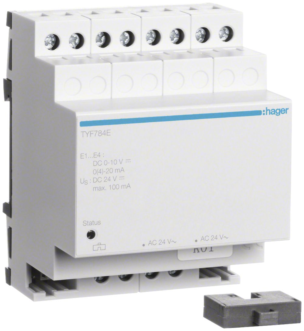 Module d'extension AMD Hager quadruple pour entrée analogique KNX