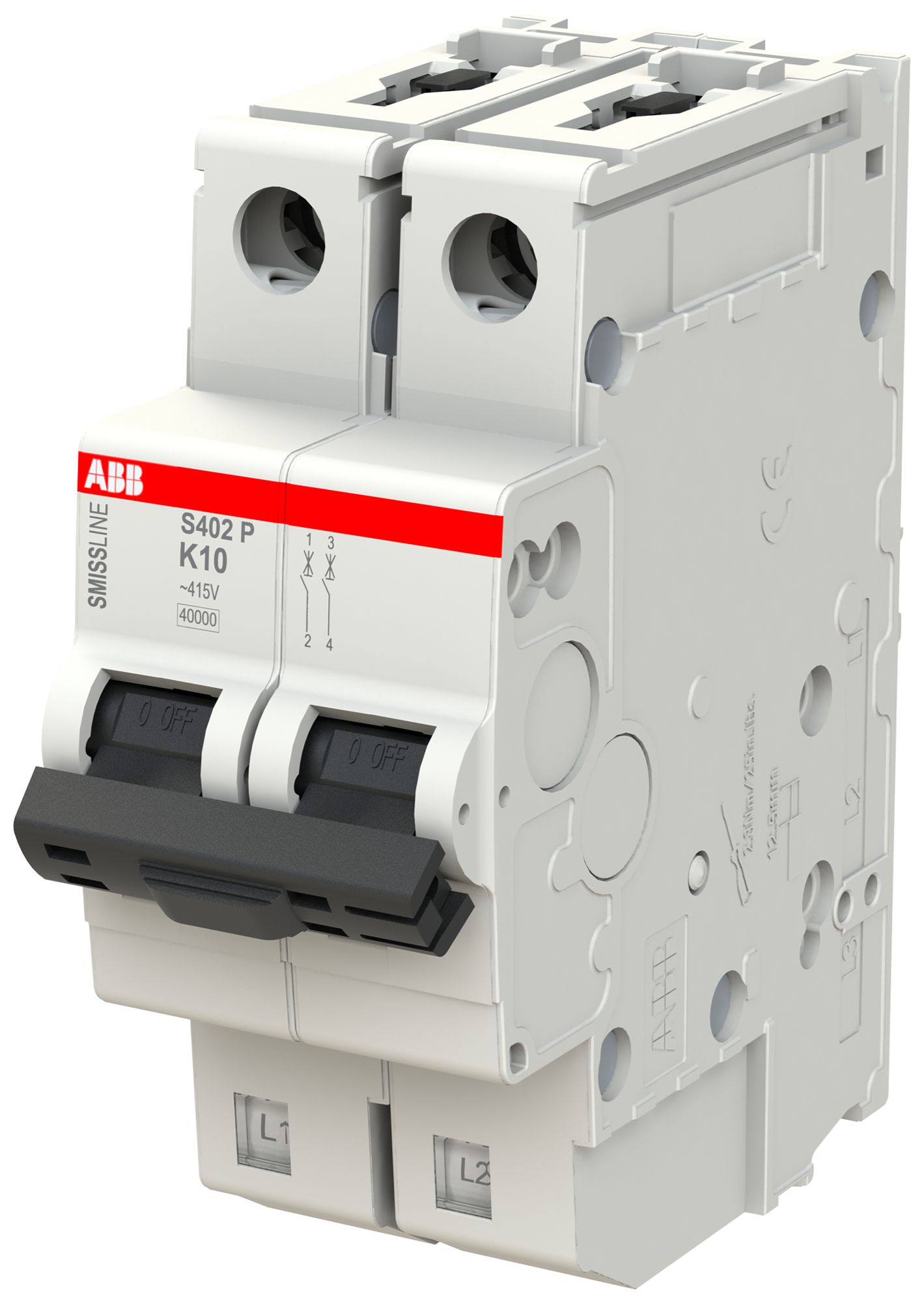 Disgiuntore SMISSLINE TP, 2L, K, 10A, 40kA