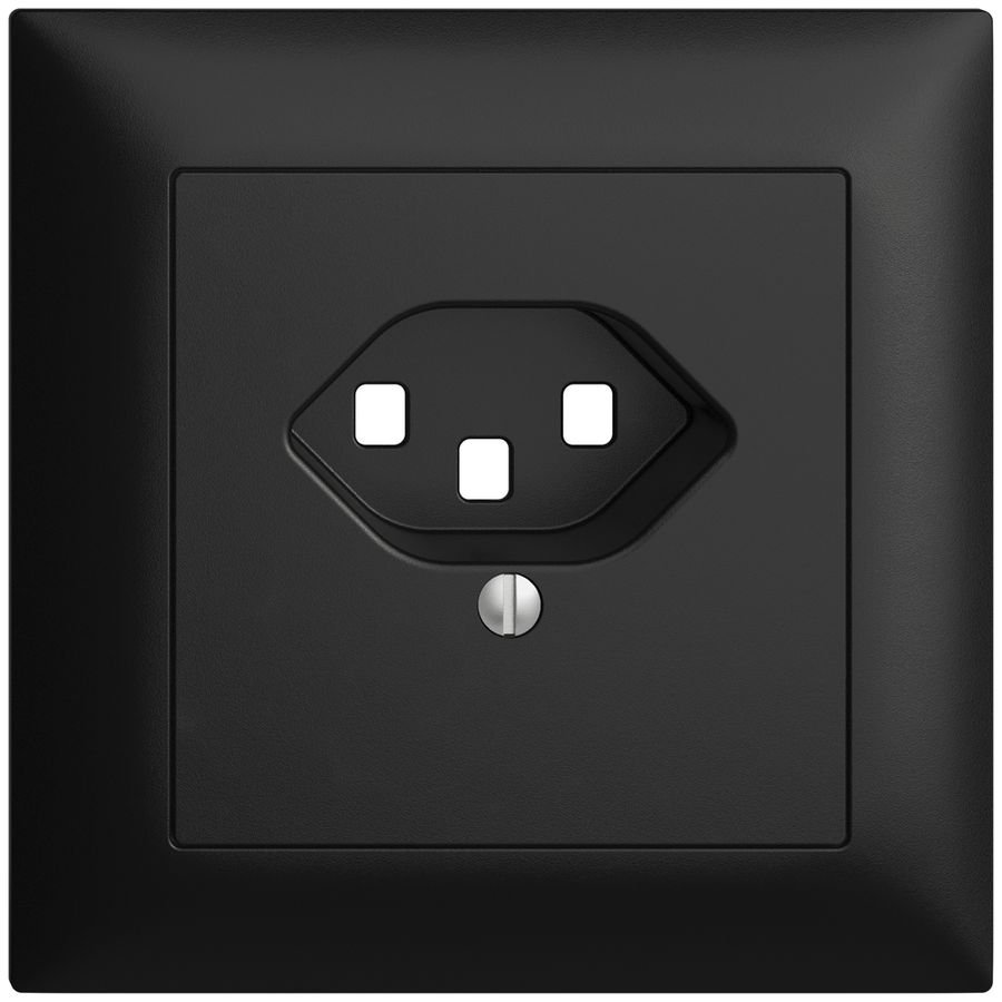 UP-Frontset EDIZIOdue schwarz 88×88mm 1×T23