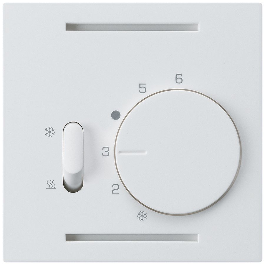 Pannello frontale Hager kallysto, per termostato, con interruttore bianco