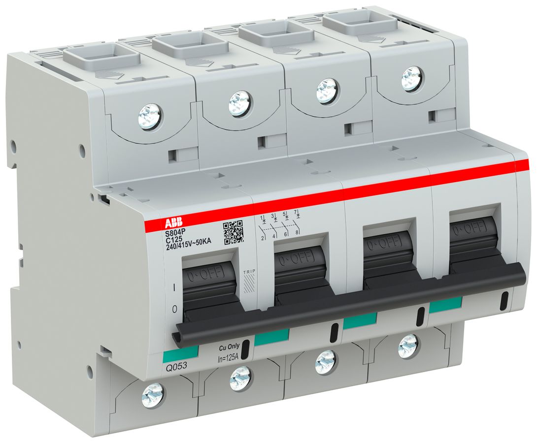 Leitungsschutzschalter ABB S804P-C125 4P 400V C-125A 50kA 6.5TE
