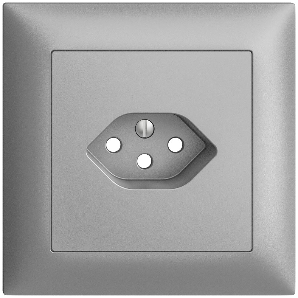 UP-Frontset EDIZIOdue silver 88×88mm 1×T13