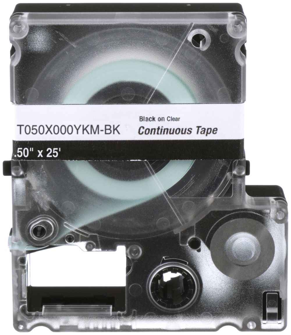 Cassetta di etichette Panduit MP, nastro continuo, 12×7000mm nero su traspar.