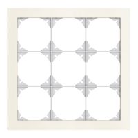 Abdeckrahmen EDIZIOdue prestige 3×3 aluminium weiss